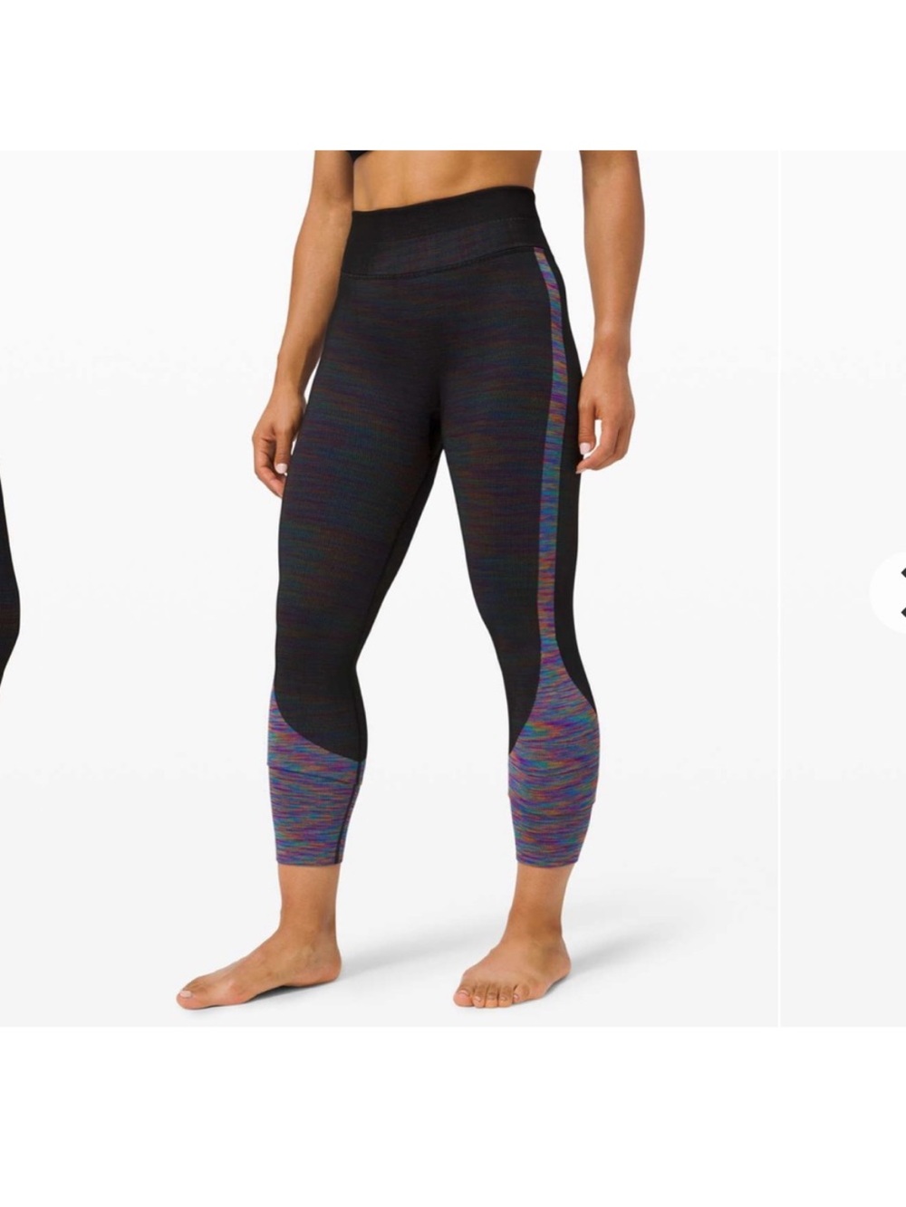Lululemon Love Revealed Tight Black Rainbow Women's Size 8